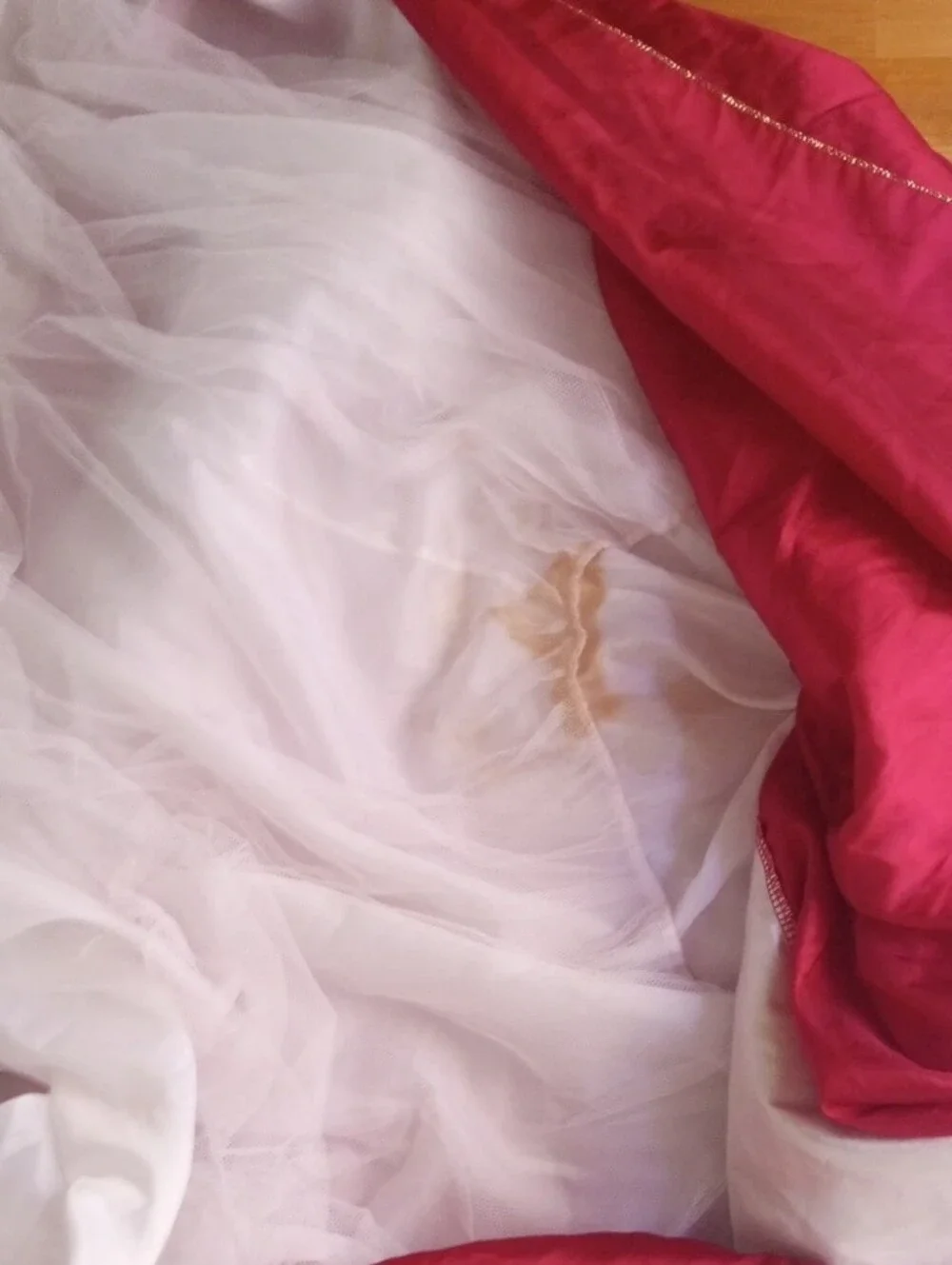 Red Velvet Princess Dress with Gold Trim